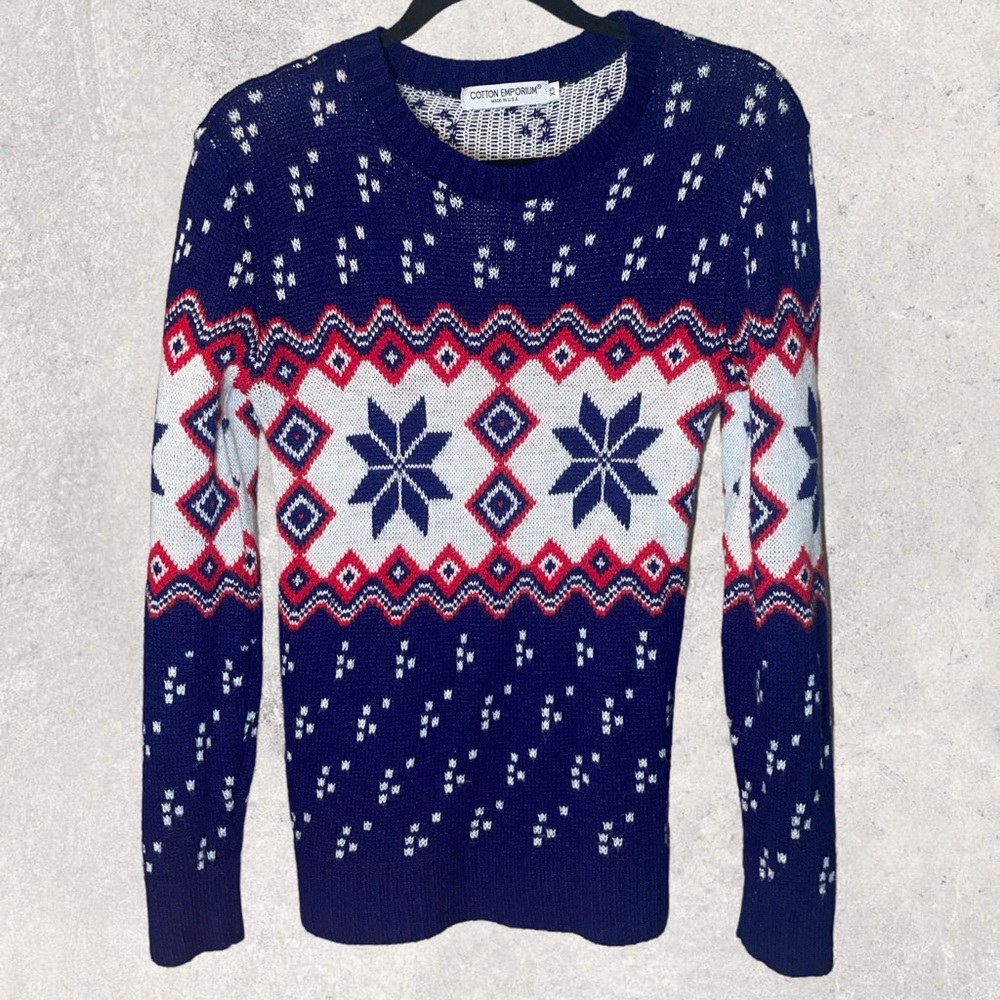 Cotton Emporium Size XS Snowflake Sweater pullover